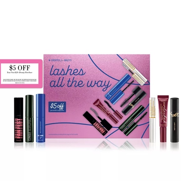 Lashes All The Way Set Of 6 Brand Name Mascara & Lash Primer Macys NIB - Picture 1 of 8